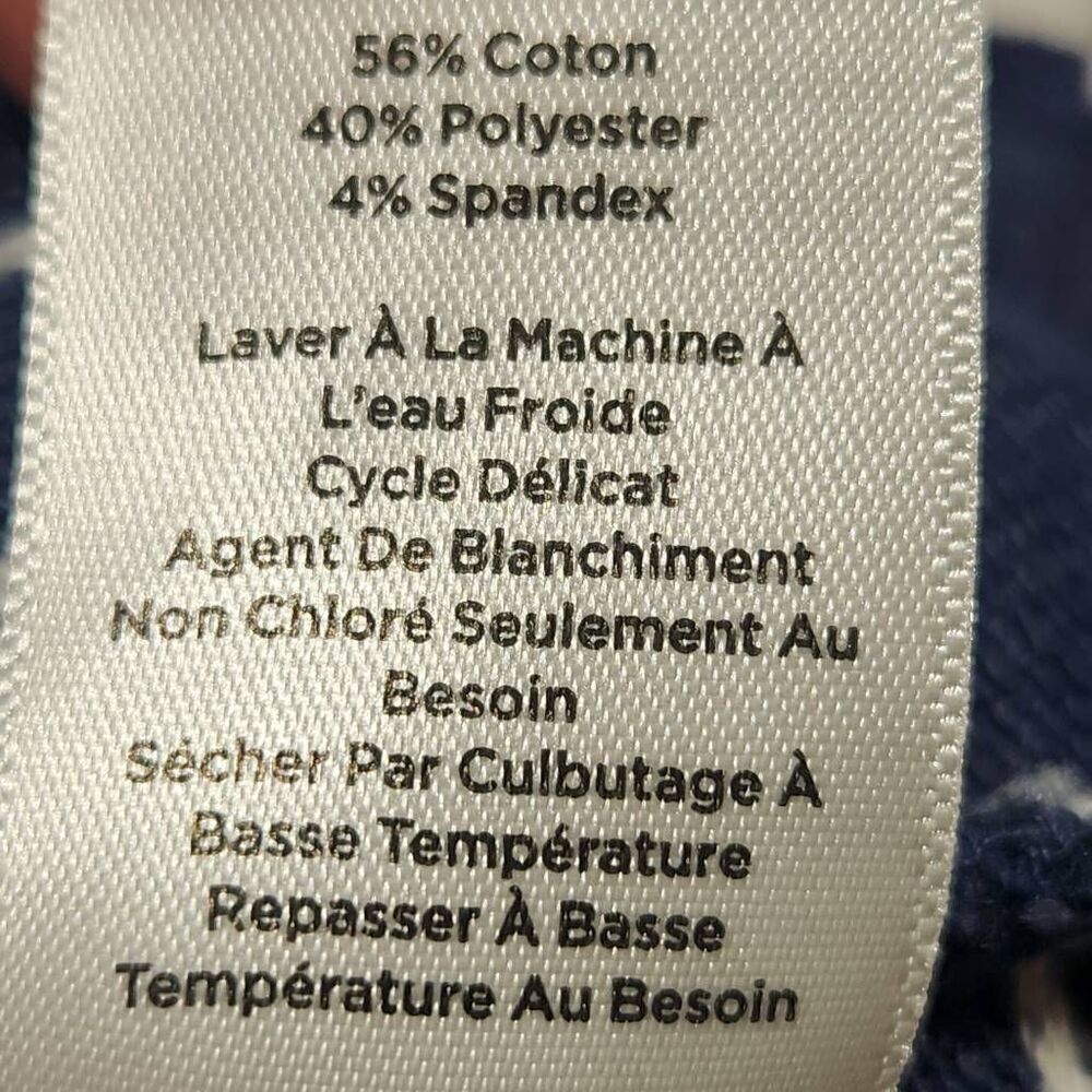 T by Talbots full zip hoodie blue white stripe small - Picture 7 of 7